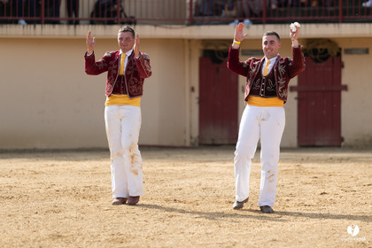 Course landaise Le Houga Ganadéria Dussau Cuadrilla Alexandre Brethes