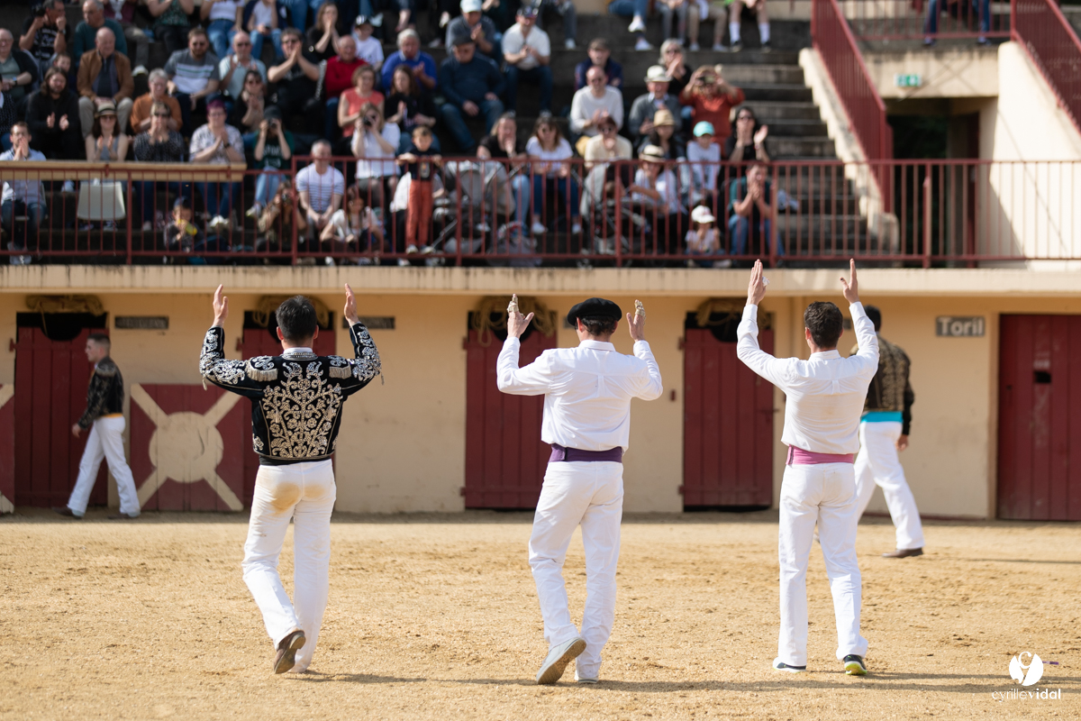 Course landaise Le Houga Ganadéria Dussau Cuadrilla Alexandre Brethes