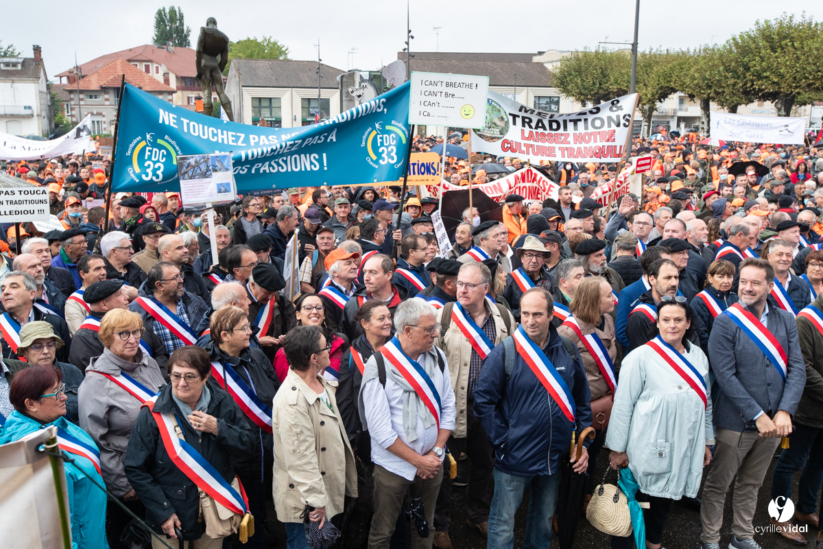Manifestation chasses traditionnelles à Mont-de-Marsan