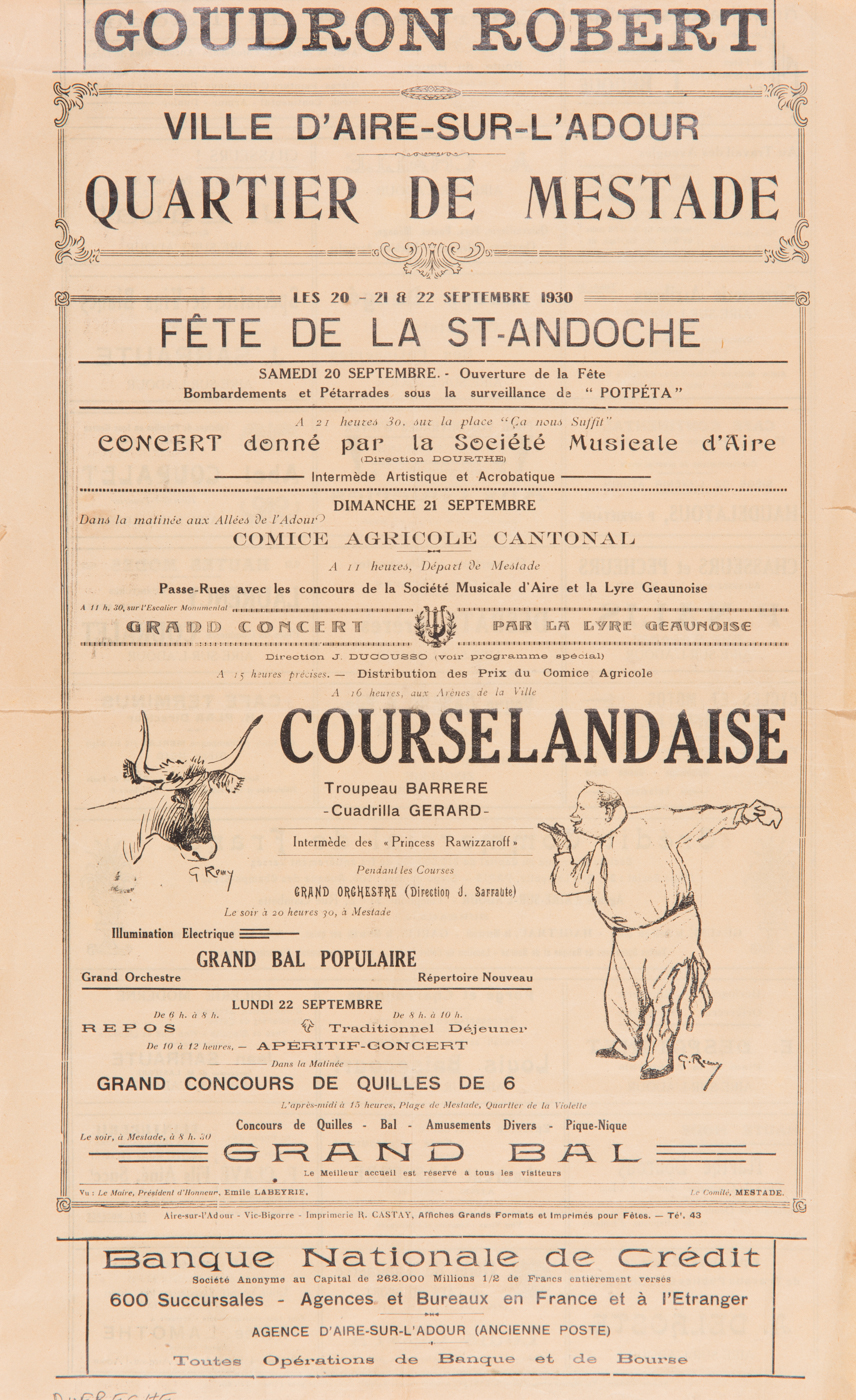 Affiches taurines Aire sur l'Adour