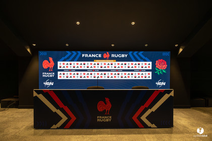 Grand chelem du XV de France U20 dans le tournoi des 6 nations après la victoire 31-28 contre l'Angleterre au Stade Marcel Deflandre de La Rochelle
