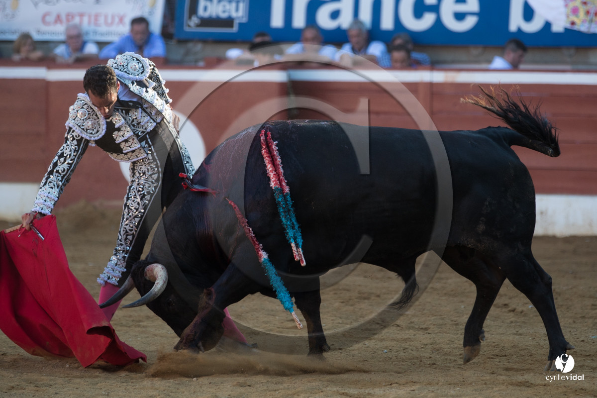 Mont-de-Marsan corrida de Dolores Aguirre pour Octavio Chacon - Pepe Moral - Juan Léal