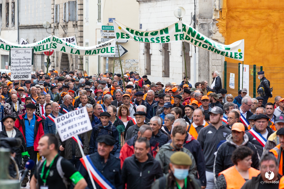 Manifestation chasses traditionnelles à Mont-de-Marsan