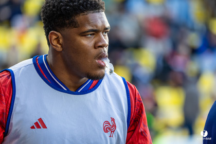 Grand chelem du XV de France U20 dans le tournoi des 6 nations après la victoire 31-28 contre l'Angleterre au Stade Marcel Deflandre de La Rochelle
