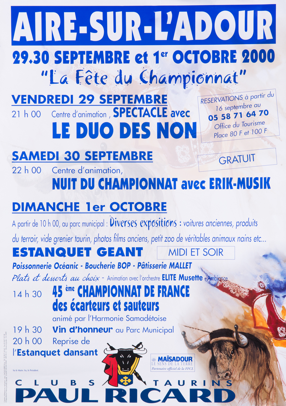 Affiches taurines Aire sur l'Adour