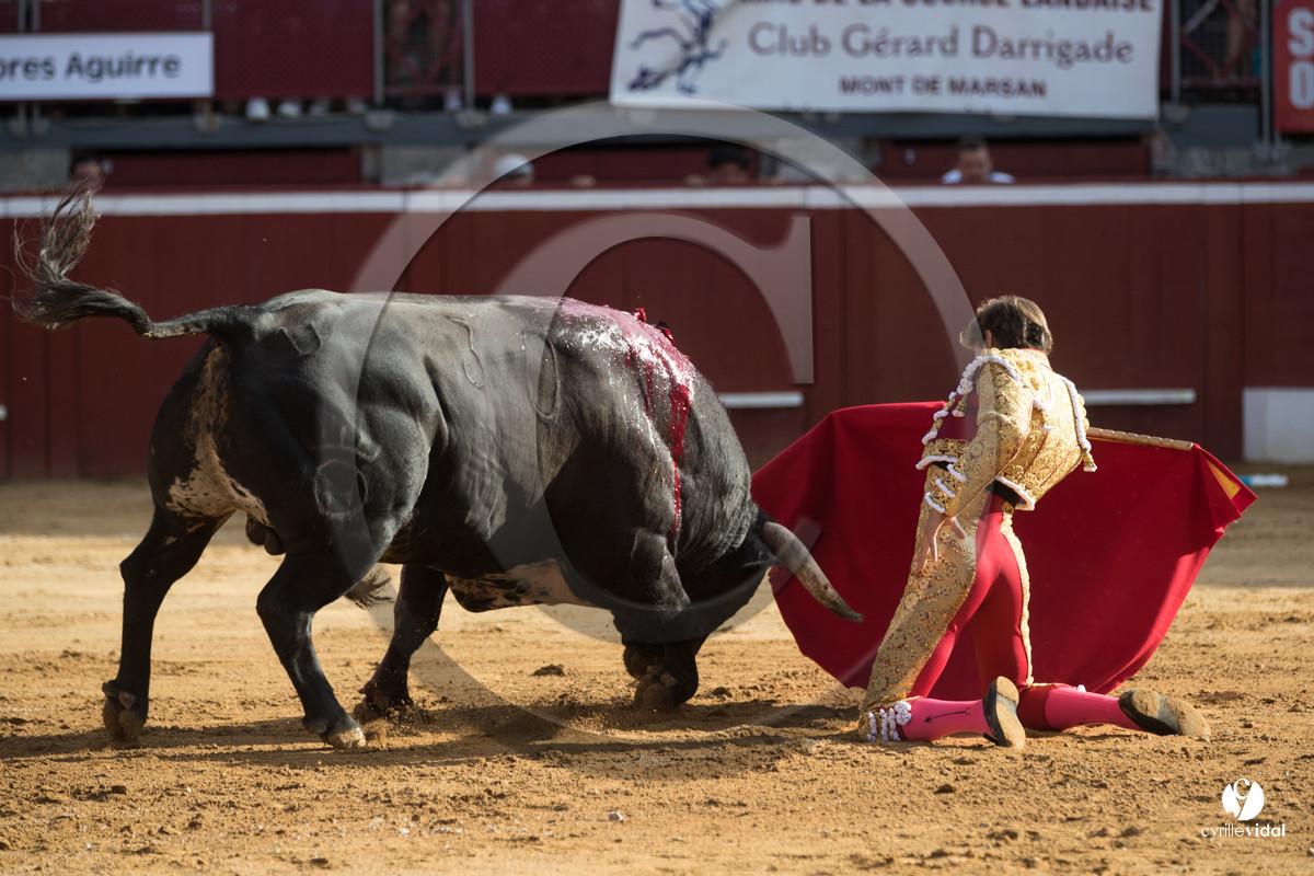 Mont-de-Marsan corrida de Dolores Aguirre pour Octavio Chacon - Pepe Moral - Juan Léal