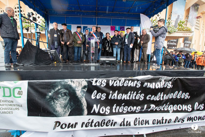 Manifestation chasses traditionnelles à Mont-de-Marsan