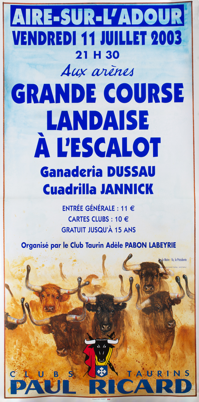 Affiches taurines Aire sur l'Adour