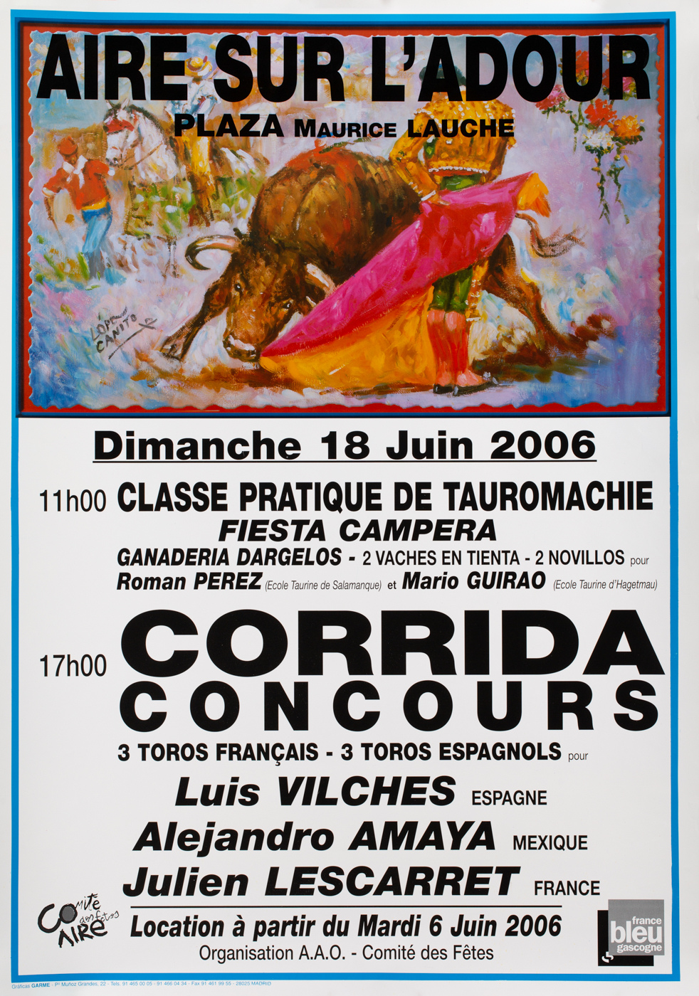Affiches taurines Aire sur l'Adour