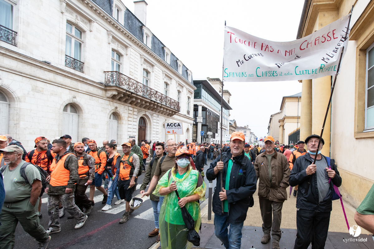 Manifestation chasses traditionnelles à Mont-de-Marsan