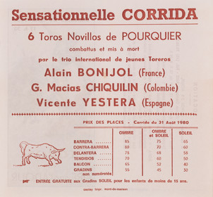 Affiches taurines Aire sur l'Adour