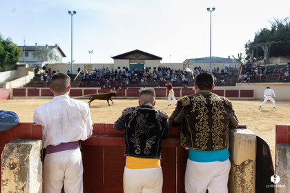 Course landaise Le Houga Ganadéria Dussau Cuadrilla Alexandre Brethes