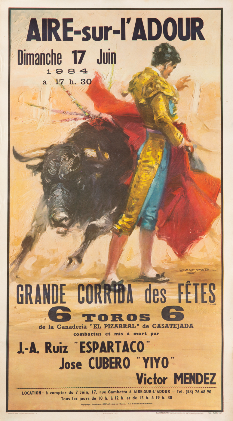 Affiches taurines Aire sur l'Adour