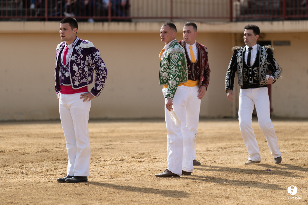Course landaise Le Houga Ganadéria Dussau Cuadrilla Alexandre Brethes