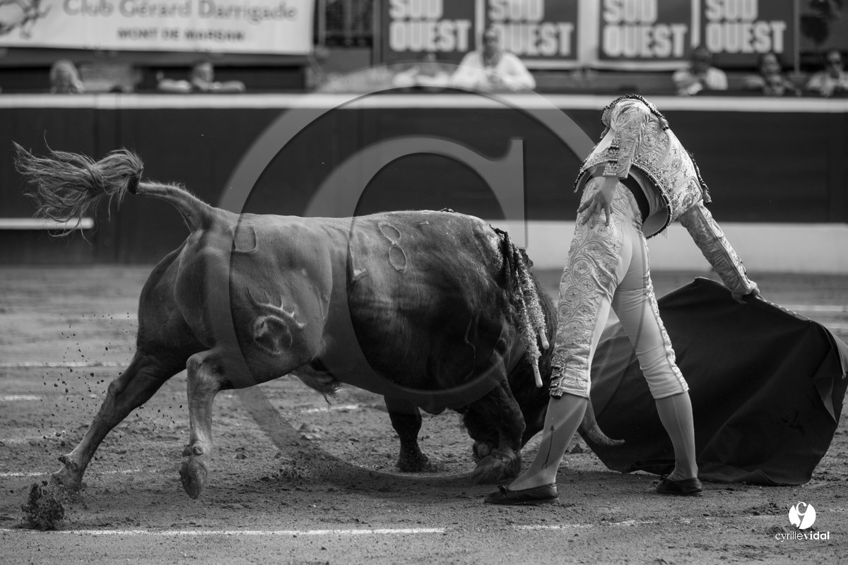 Mont-de-Marsan corrida de Dolores Aguirre pour Octavio Chacon - Pepe Moral - Juan Léal