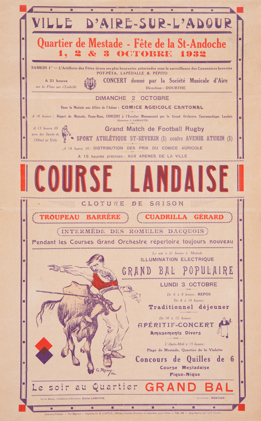 Affiches taurines Aire sur l'Adour