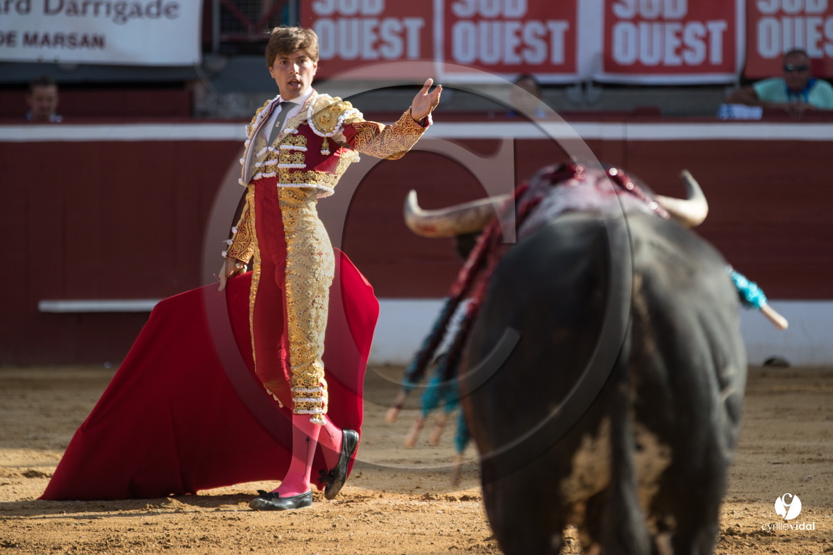 Mont-de-Marsan corrida de Dolores Aguirre pour Octavio Chacon - Pepe Moral - Juan Léal