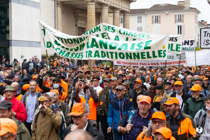 Manifestation chasses traditionnelles à Mont-de-Marsan