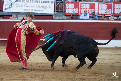 Mont-de-Marsan corrida de Dolores Aguirre pour Octavio Chacon - Pepe Moral - Juan Léal