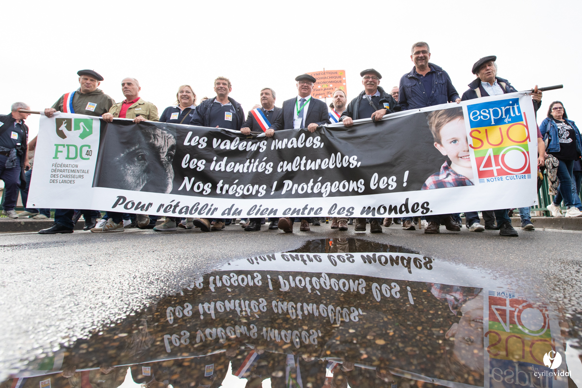 Manifestation chasses traditionnelles à Mont-de-Marsan