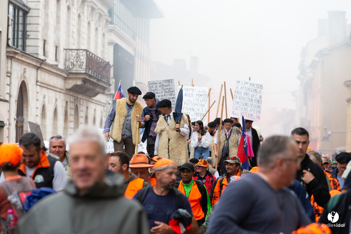 Manifestation chasses traditionnelles à Mont-de-Marsan