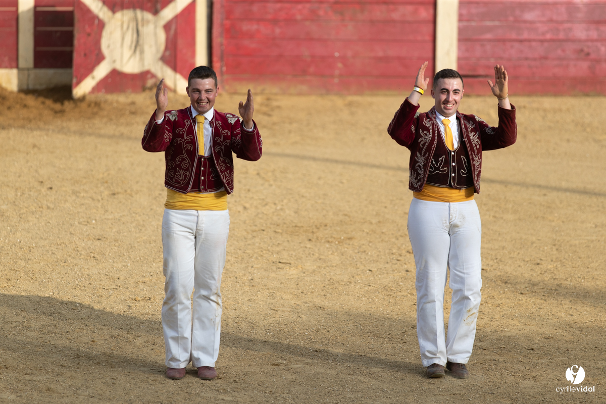 Course landaise Le Houga Ganadéria Dussau Cuadrilla Alexandre Brethes