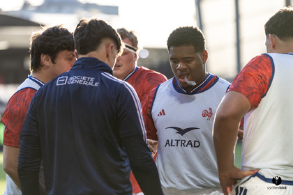 Grand chelem du XV de France U20 dans le tournoi des 6 nations après la victoire 31-28 contre l'Angleterre au Stade Marcel Deflandre de La Rochelle