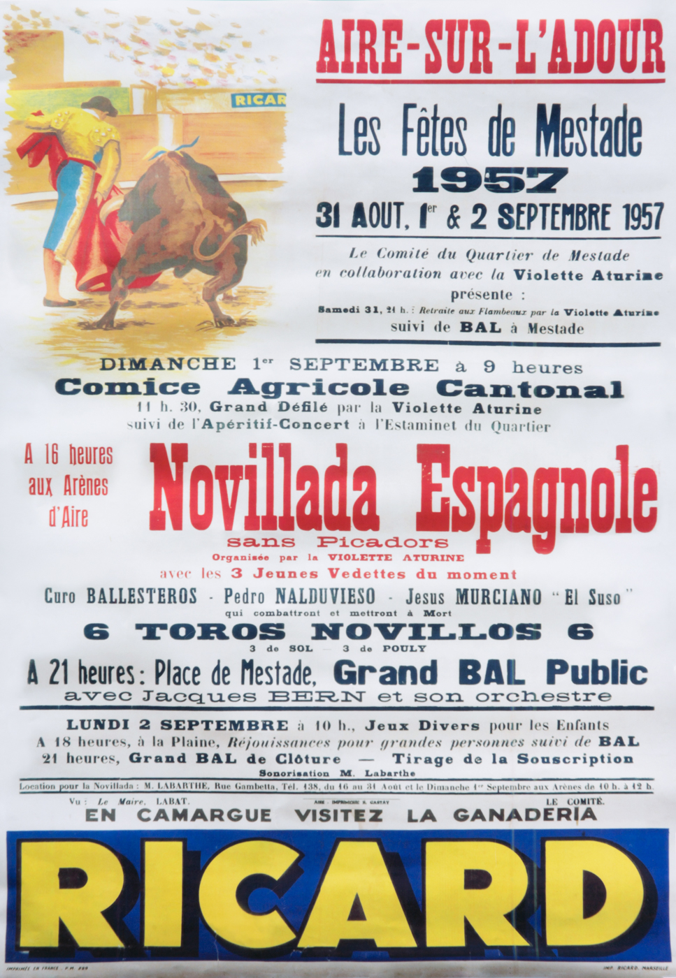 Affiches taurines Aire sur l'Adour