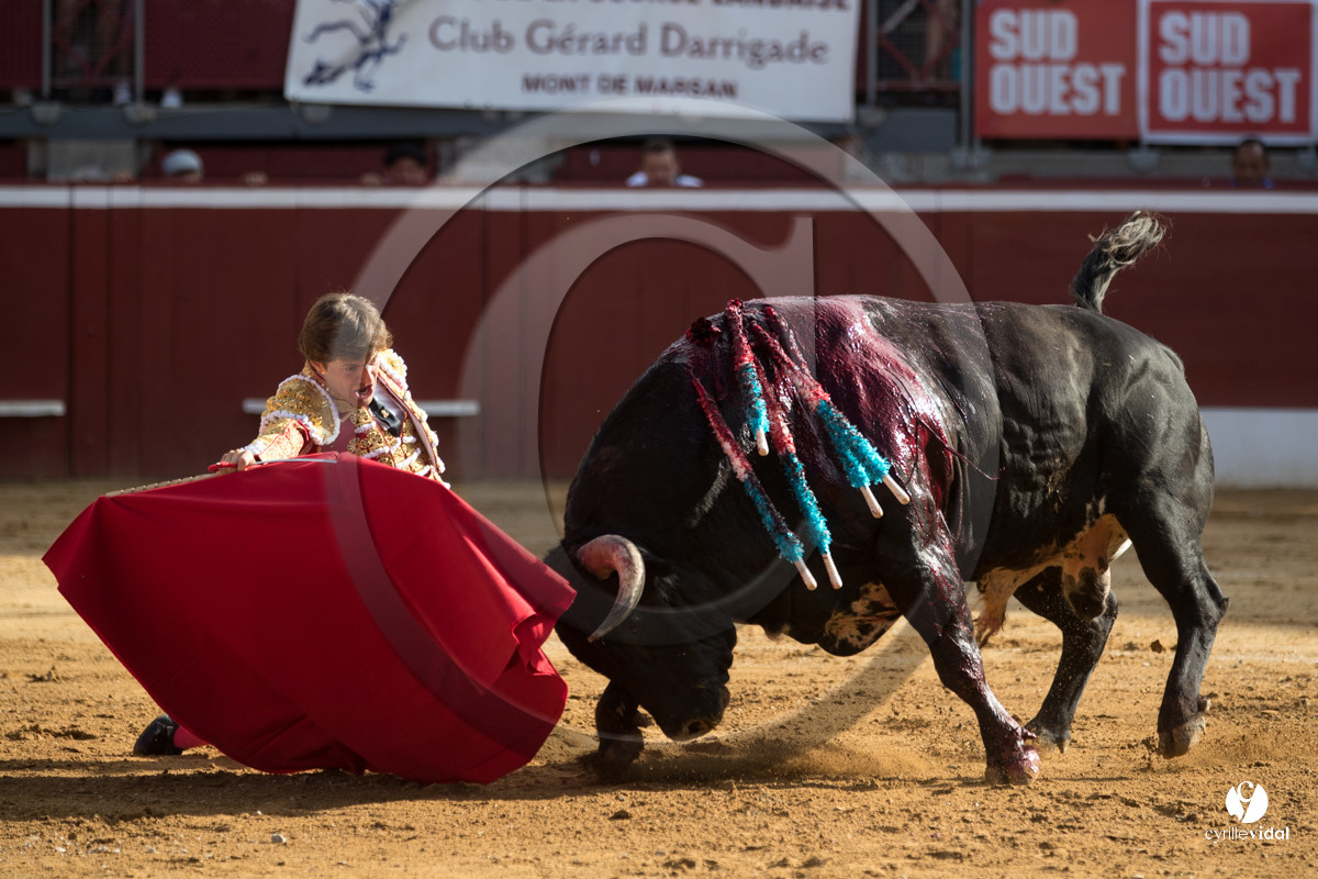 Mont-de-Marsan corrida de Dolores Aguirre pour Octavio Chacon - Pepe Moral - Juan Léal