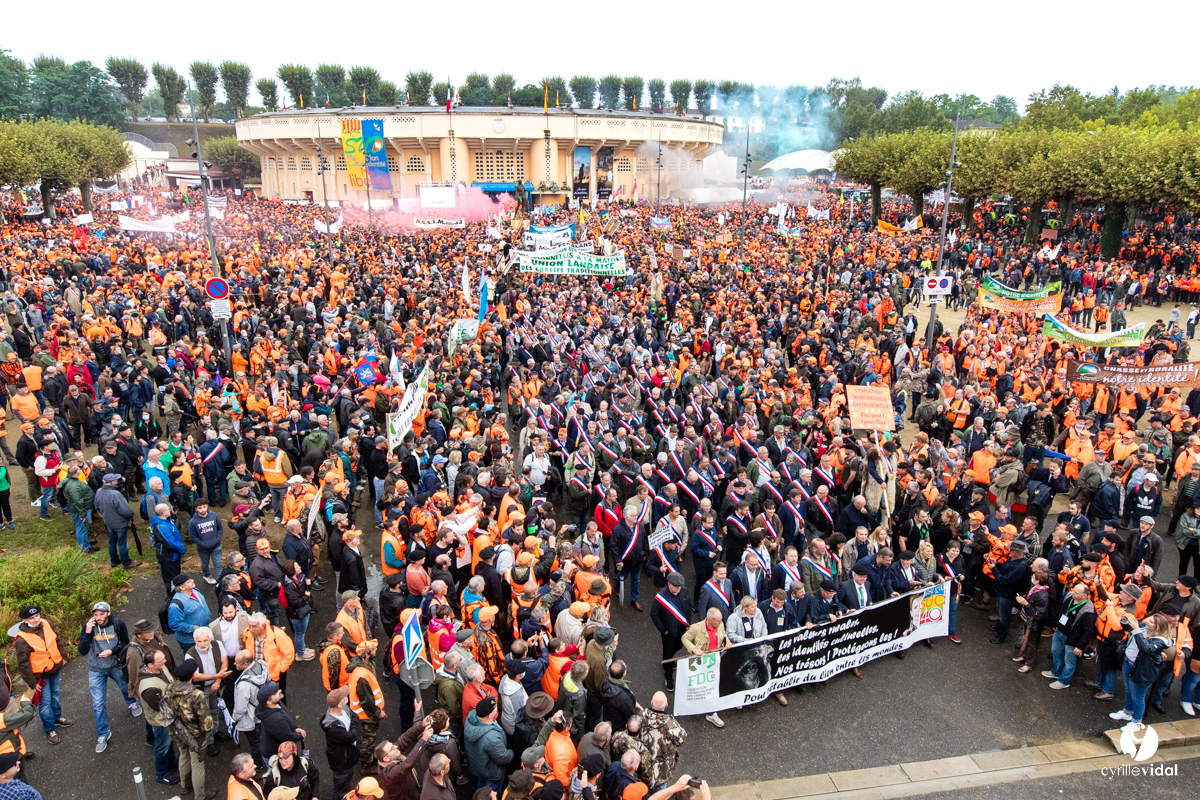 Manifestation chasses traditionnelles à Mont-de-Marsan