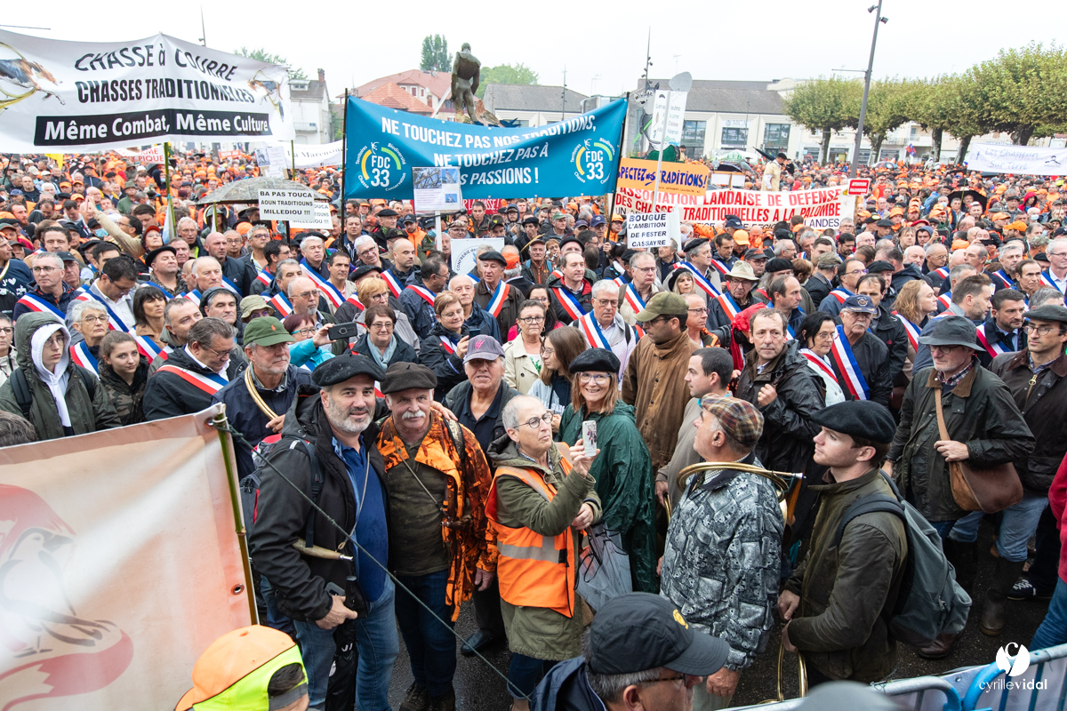 Manifestation chasses traditionnelles à Mont-de-Marsan