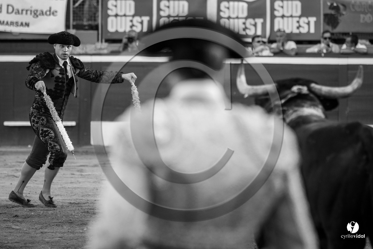 Mont-de-Marsan corrida de Dolores Aguirre pour Octavio Chacon - Pepe Moral - Juan Léal