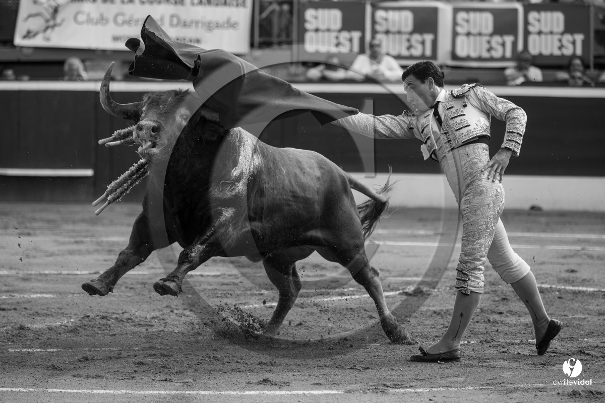 Mont-de-Marsan corrida de Dolores Aguirre pour Octavio Chacon - Pepe Moral - Juan Léal