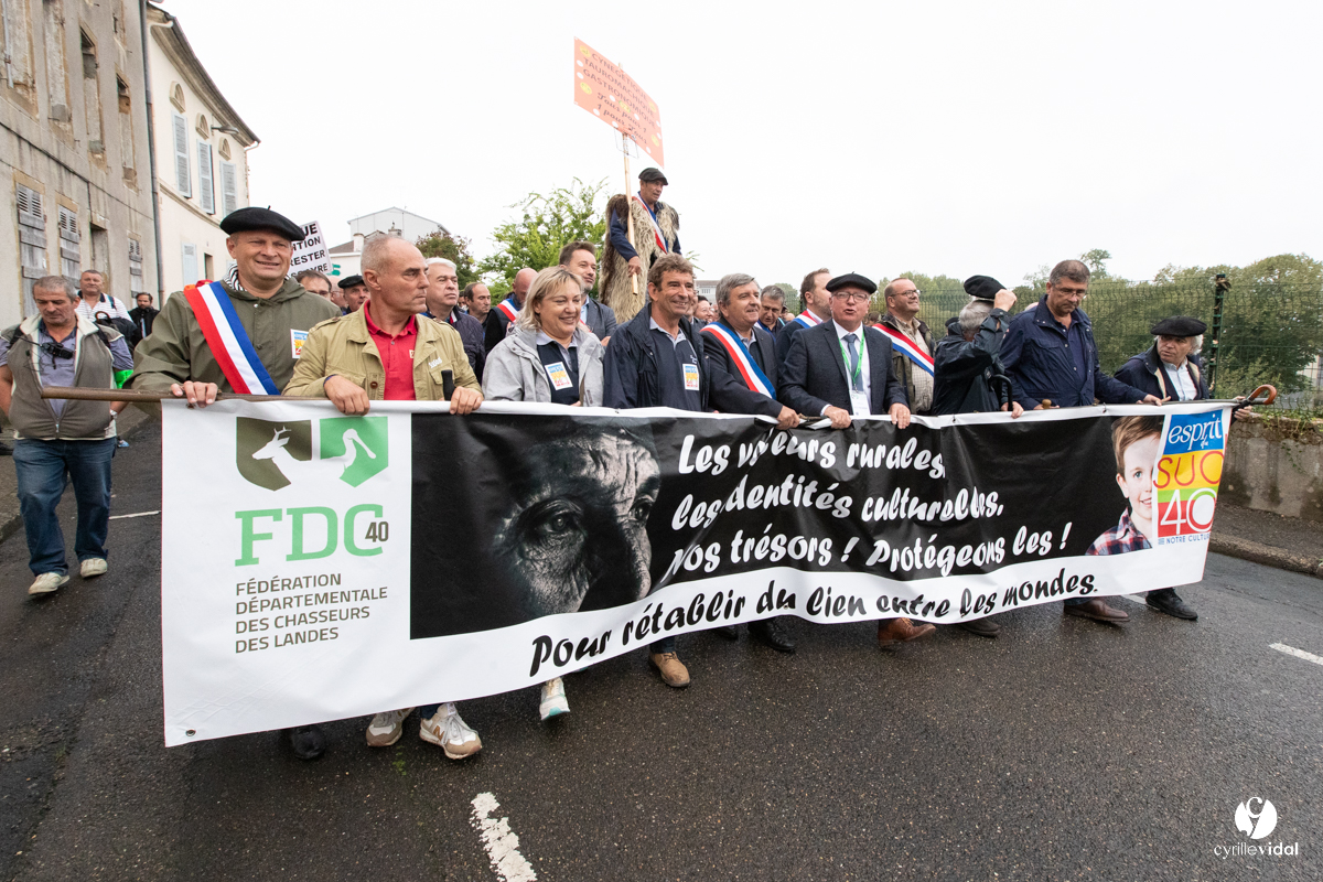 Manifestation chasses traditionnelles à Mont-de-Marsan