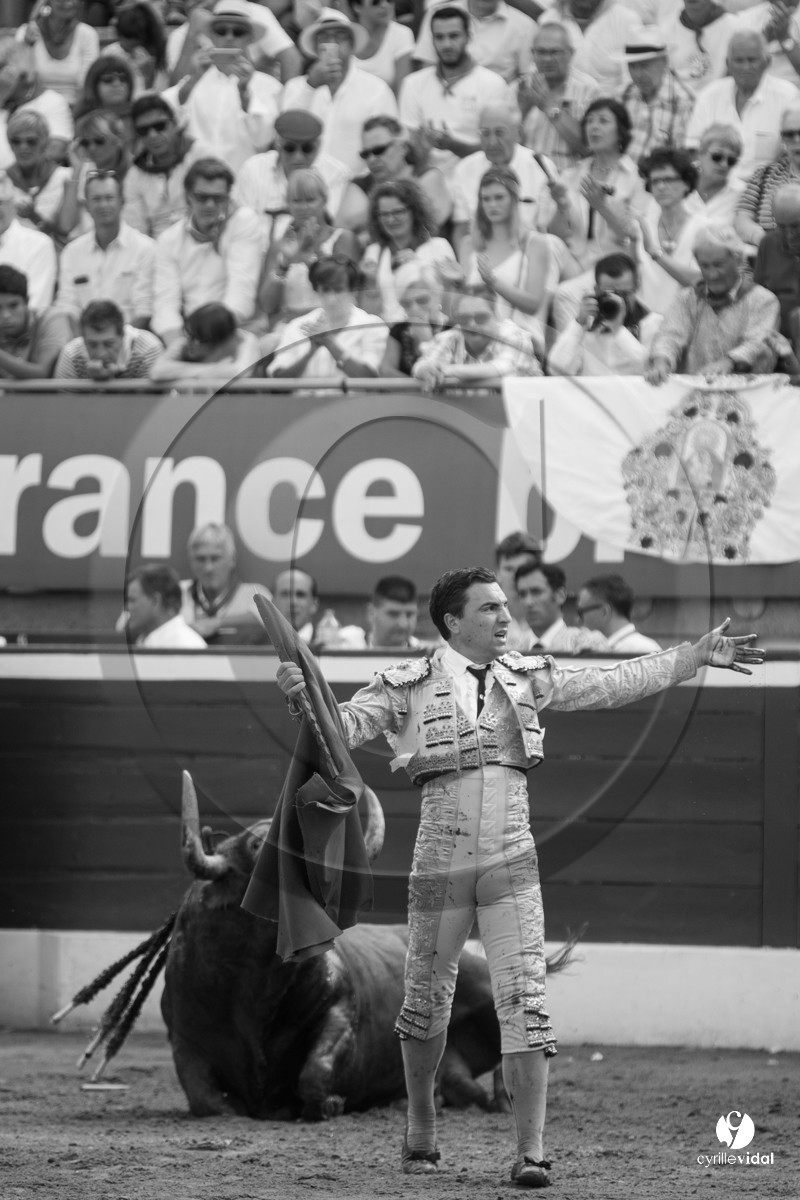 Mont-de-Marsan corrida de Dolores Aguirre pour Octavio Chacon - Pepe Moral - Juan Léal