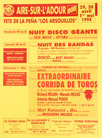 Affiches taurines Aire sur l'Adour