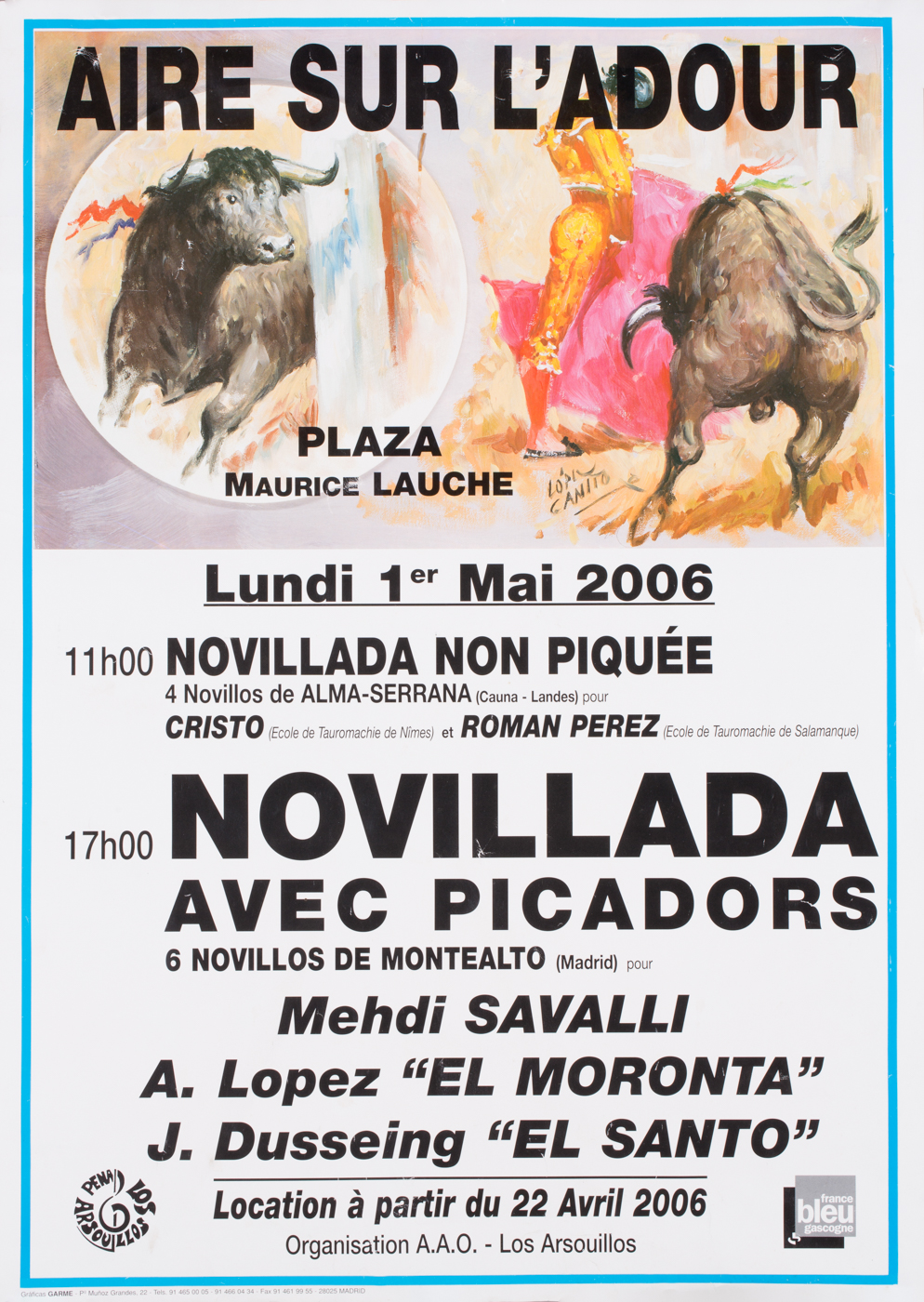 Affiches taurines Aire sur l'Adour