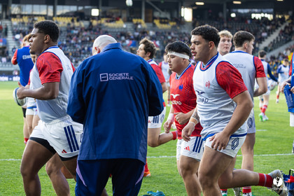 Grand chelem du XV de France U20 dans le tournoi des 6 nations après la victoire 31-28 contre l'Angleterre au Stade Marcel Deflandre de La Rochelle