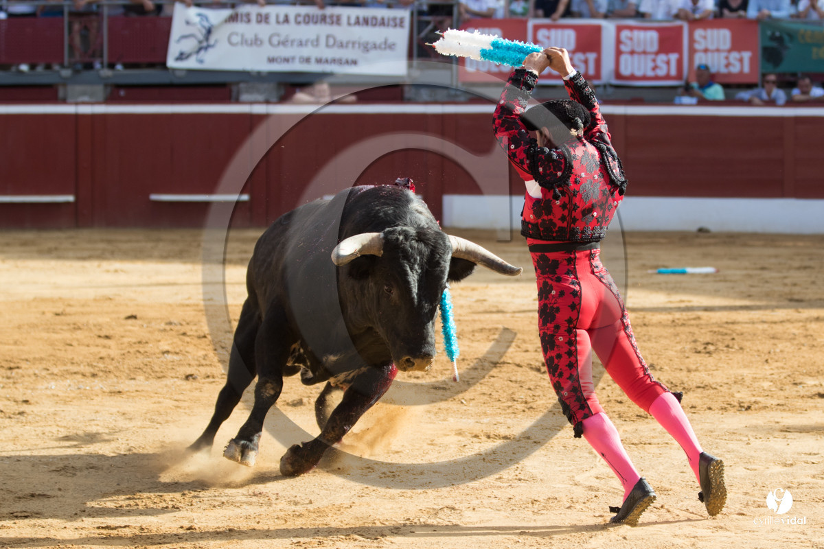 Mont-de-Marsan corrida de Dolores Aguirre pour Octavio Chacon - Pepe Moral - Juan Léal