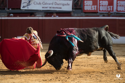Mont-de-Marsan corrida de Dolores Aguirre pour Octavio Chacon - Pepe Moral - Juan Léal