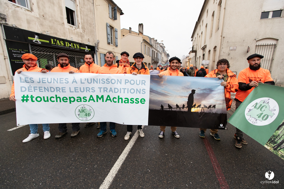 Manifestation chasses traditionnelles à Mont-de-Marsan