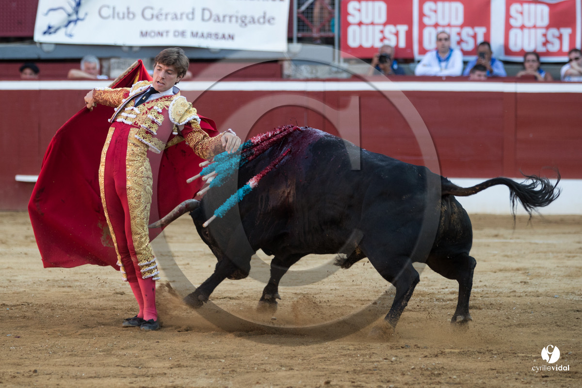 Mont-de-Marsan corrida de Dolores Aguirre pour Octavio Chacon - Pepe Moral - Juan Léal