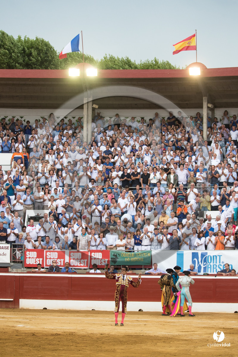 Mont-de-Marsan corrida de la Quinta pour Juan Bautista - Emilio de Justo - Thomas DUFAU