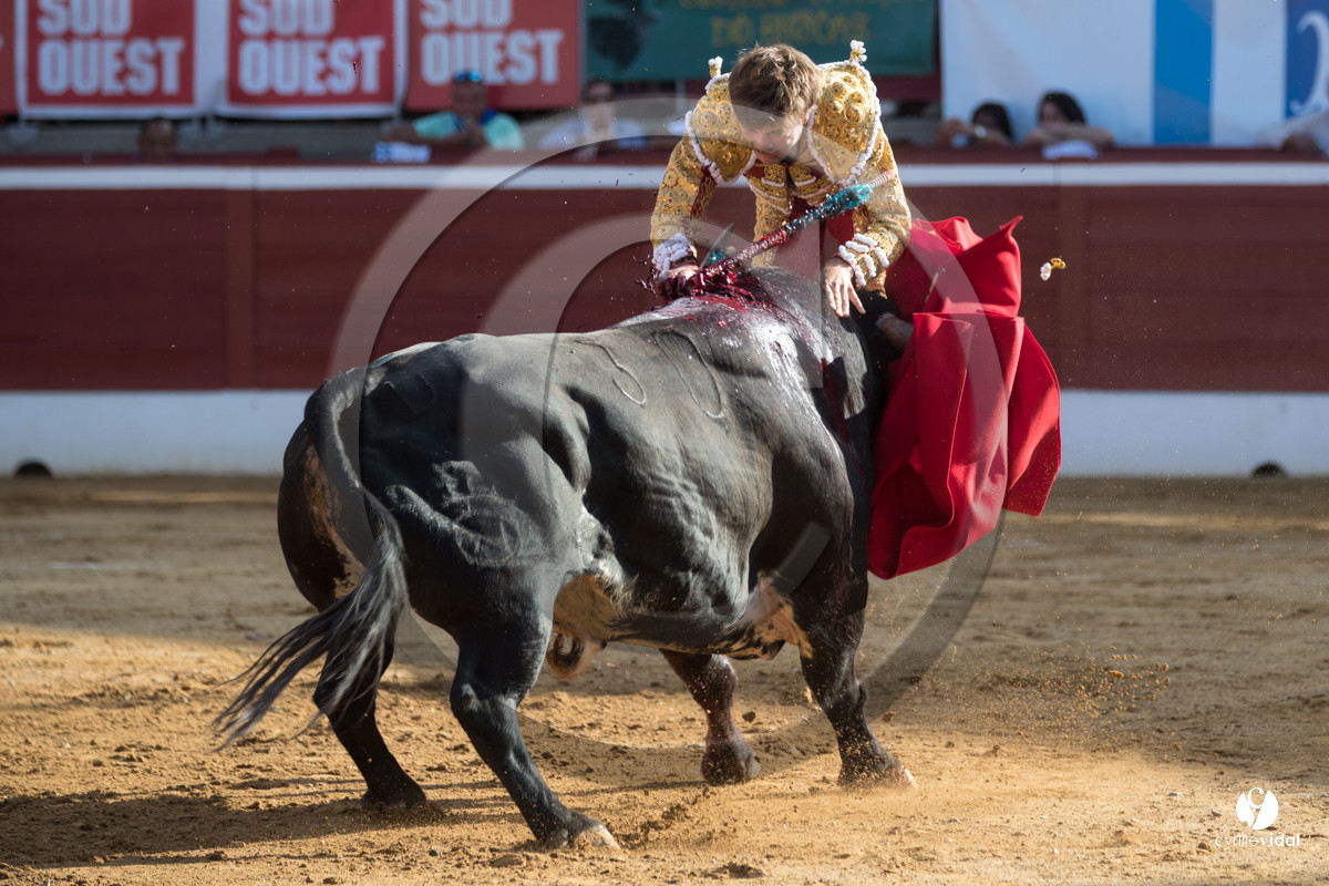 Mont-de-Marsan corrida de Dolores Aguirre pour Octavio Chacon - Pepe Moral - Juan Léal