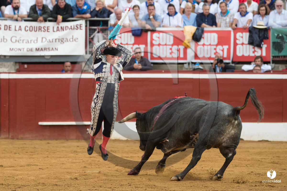 Mont-de-Marsan corrida de la Quinta pour Juan Bautista - Emilio de Justo - Thomas DUFAU