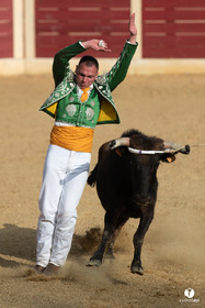 Course landaise Le Houga Ganadéria Dussau Cuadrilla Alexandre Brethes