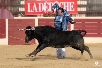 Course landaise Le Houga Ganadéria Dussau Cuadrilla Alexandre Brethes